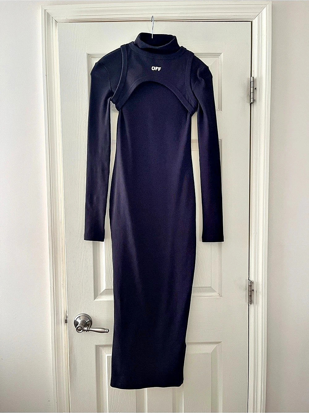 Off-White Black Midi Dress Like New